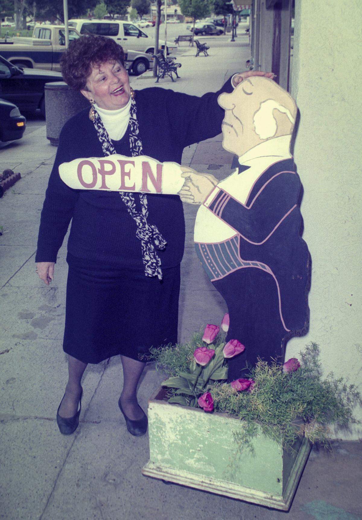 Norma Moye, Main Street executive director, says there are 137 businesses in the Paso Robles group, seen here March 24, 1994.