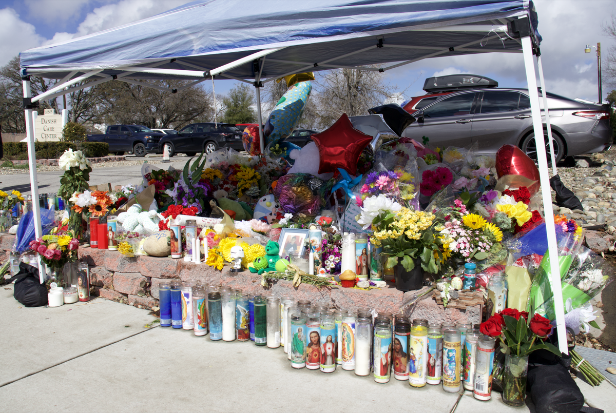The growing memorial for José Gutiérrez, the 11-year-old boy killed in a hit-and-run in Atascadero on March 15, 2025, is filled with candles, flowers and messages three days after the crash, showing the outpouring of community support for the family. It sits on the sidewalk in front of the Danish Care Center at 10805 El Camino Real, where the boy was hit.