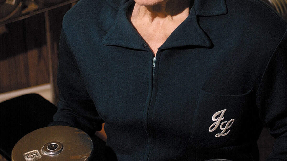 Jack LaLanne, in his home gym in Morro Bay in 2005.