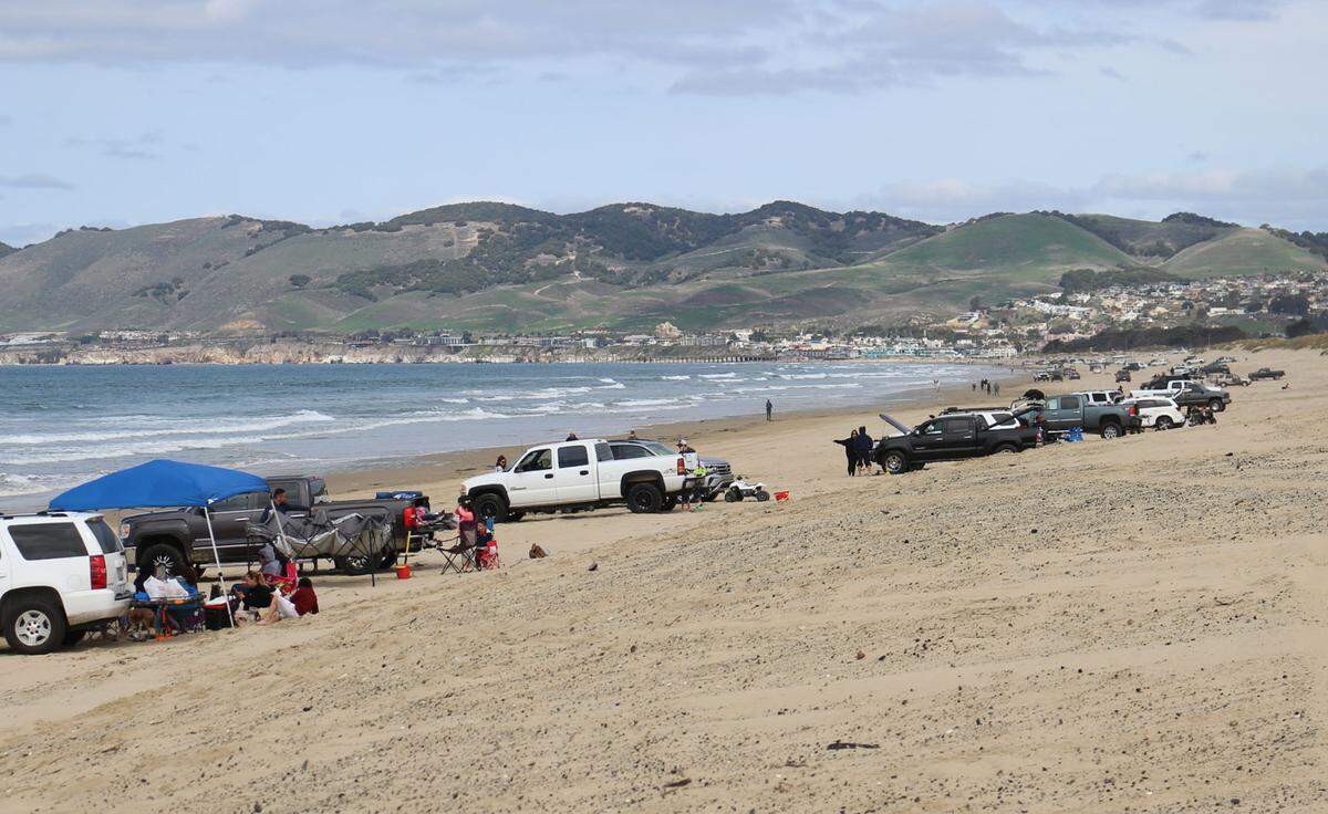This area of the beach between the Grand and Pier Avenue entrances to the Oceano Dunes could become the only stretch of beach that would allow vehicle access and camping after the Coastal Commission voted to ban off-roading at the park.