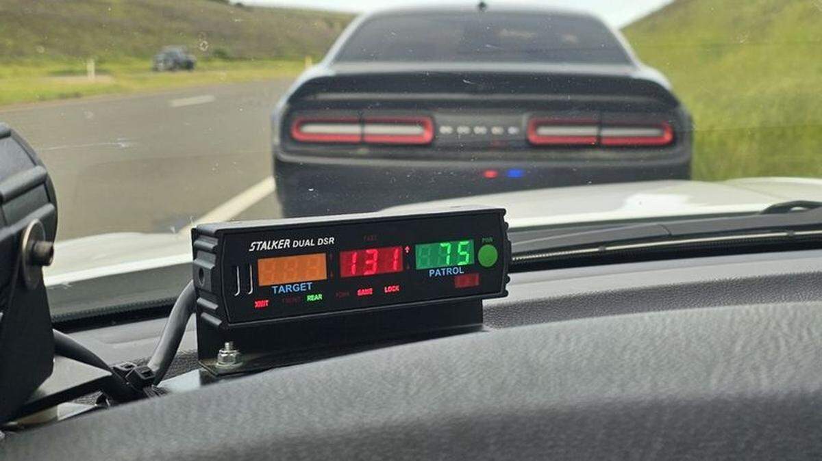 The California Highway Patrol’s Templeton office posted this photo of a driver who was caught going 131 mph through San Luis Obispo County on Sunday, March 24, 2024.