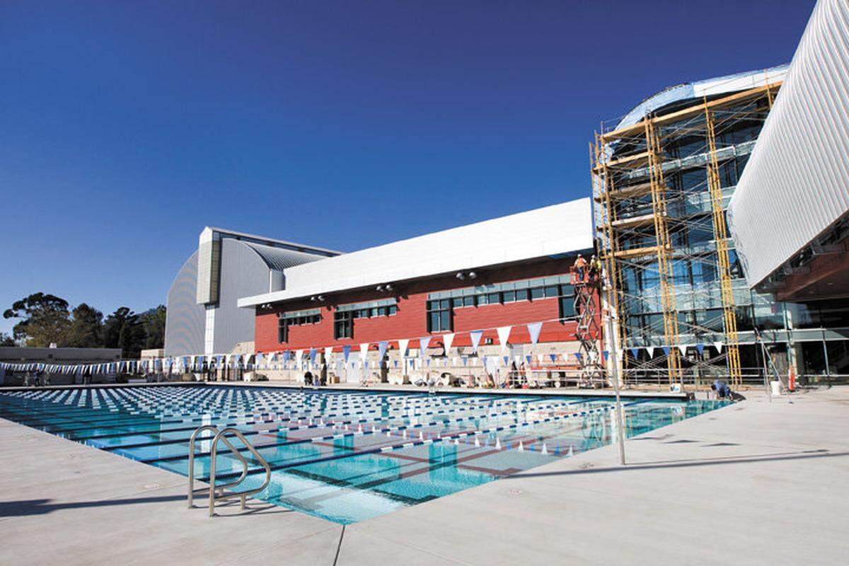 The swimming pool at the Cal Poly Recreation Center in San Luis Obispo.
