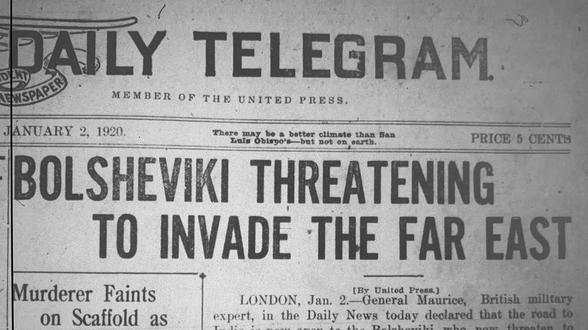 The Communist army was seen as a threat to British interests in India in 1920 as they stood at the border of Afganistan.