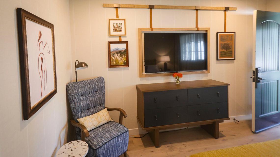 One of the rooms in the Paso Robles Inn. Tour of the newly renovated Paso Robles Inn on Oct. 9, 2024.