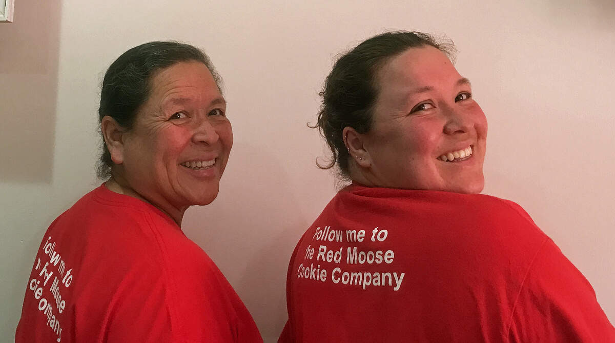 Monica and Tracy Nichol, owners of Red Moose Cookie Company, display their pride in August 2022, when they bought the business from former owner Roger Wall. The firm is Cambria’s 2026 Business of the Year, a Chamber of Commerce honor.
