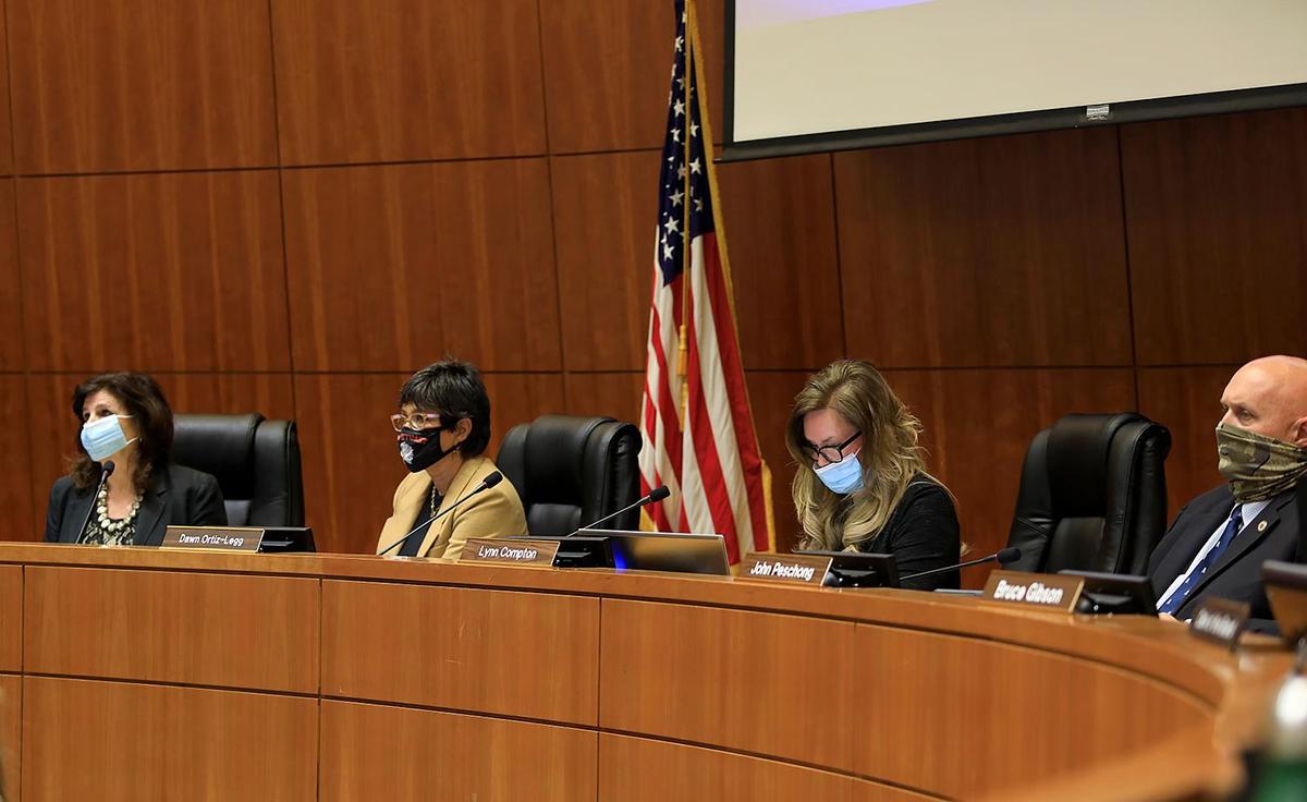 Before an overflow crowd, the Board of Supervisors listened to hours of comments on redistricting maps at a hearing on Friday, Nov. 19, 2021, to narrow the number of plans for consideration.