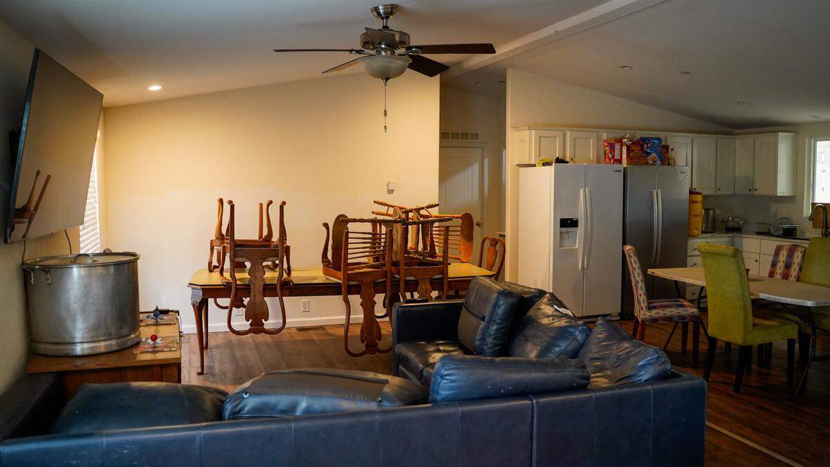 H-2A visa holders live in homes converted into dormitories near agricultural fields owned by Talley Farms, pictured here on Thursday, Aug. 7, 2025. Temporary agricultural workers can stay in the United States temporarily — around 10 months in the case of Talley Farms employees — on H-2A visas.