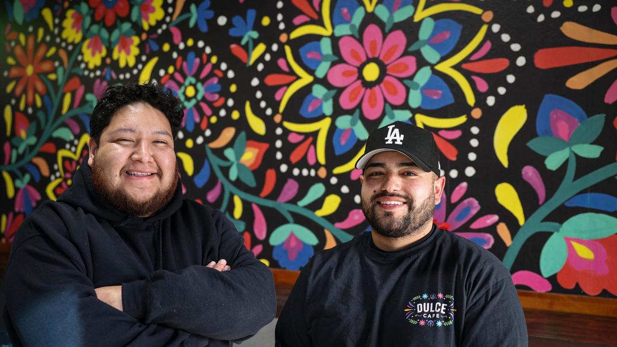 Dulce co owners are Fernando Herrera, left, and Erik Rocha Estrada. Dulce Cafe in Grover Beach offers coffee with Mexican traditional options, seen here on Jan 8, 2025.