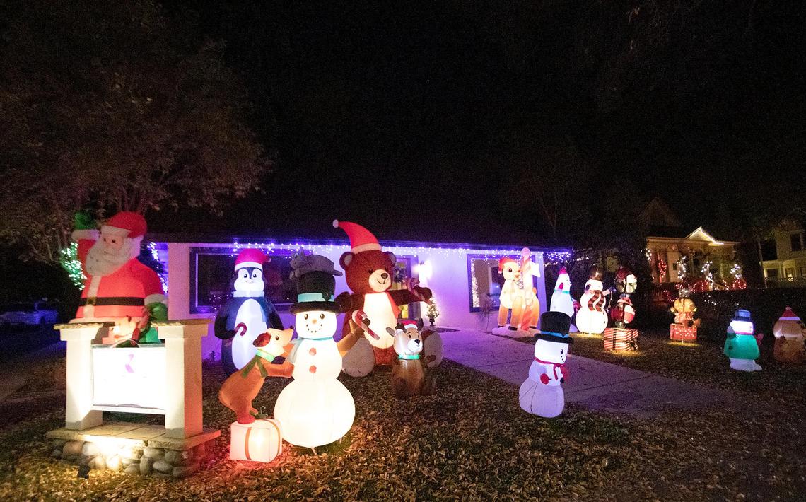 The Vine Street Victorian Showcase held a drive-through once again on Saturday, Dec. 11, 2021. Santa and Mrs. Claus drove up and down Vine Street in the 35th rendition of the popular event. Ebenezer Scrooge drove by in a red convertible grumbling all the while.
