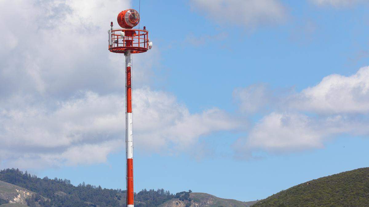 Patchy clouds move by the beacon at San Luis Obispo County Regional Airport in April 2021. The airport broke a heat record set in 1981 on Wednesday, June 16, 2021, with a high of 108 degrees Fahrenheit.