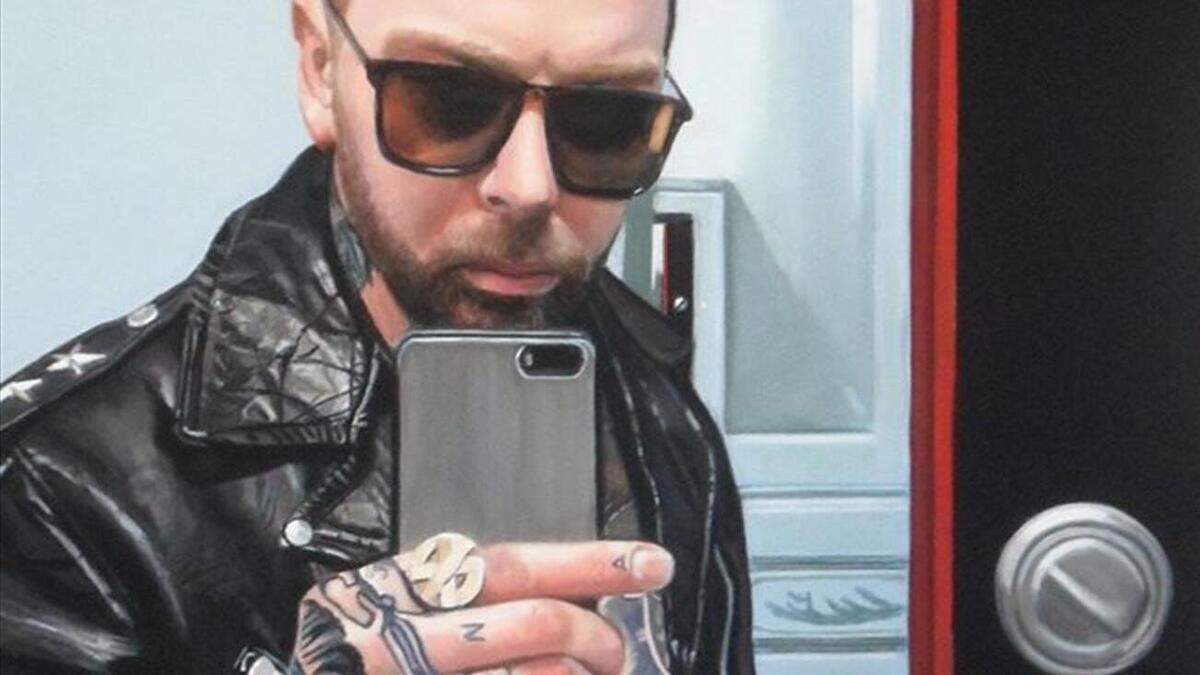 “The Selfie” pastel by Candice Grieve.