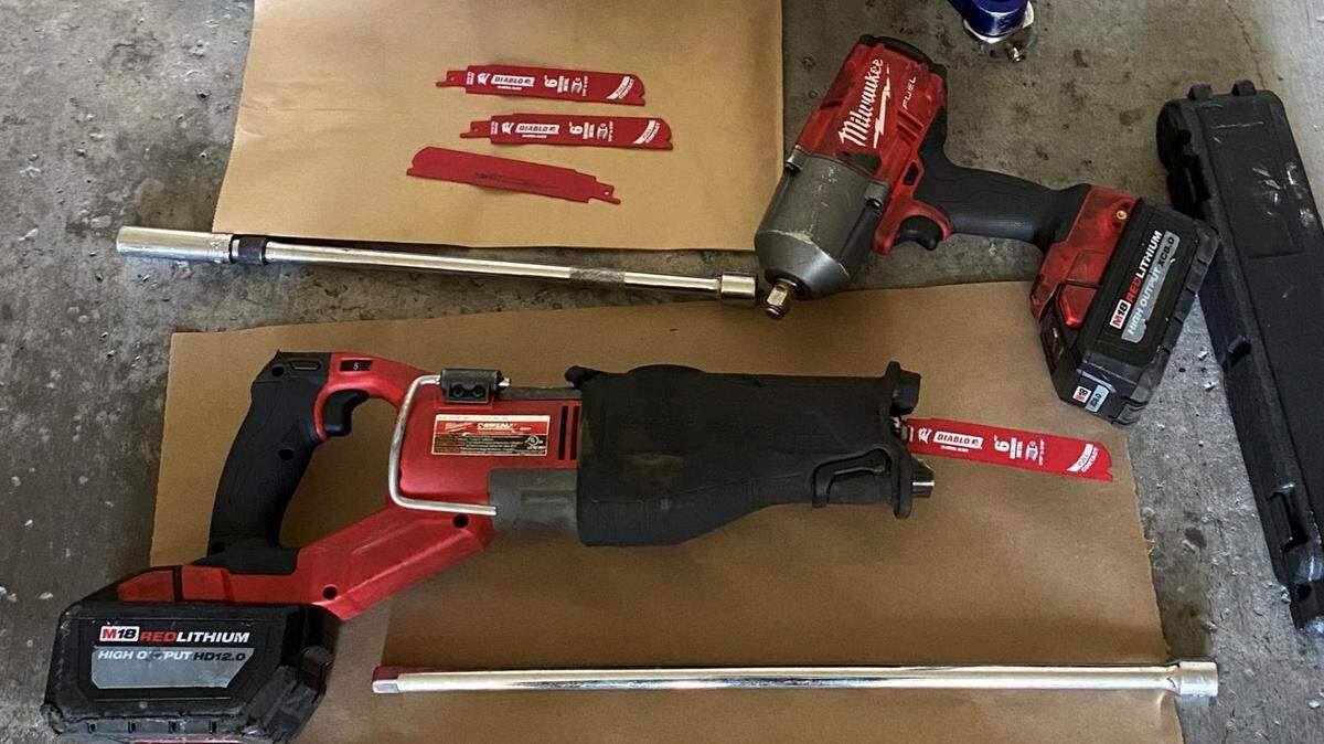 A San Luis Obispo Police Department officer allegedly found these burglary tools during a vehicle traffic stop on Friday, Oct. 28, 2022.