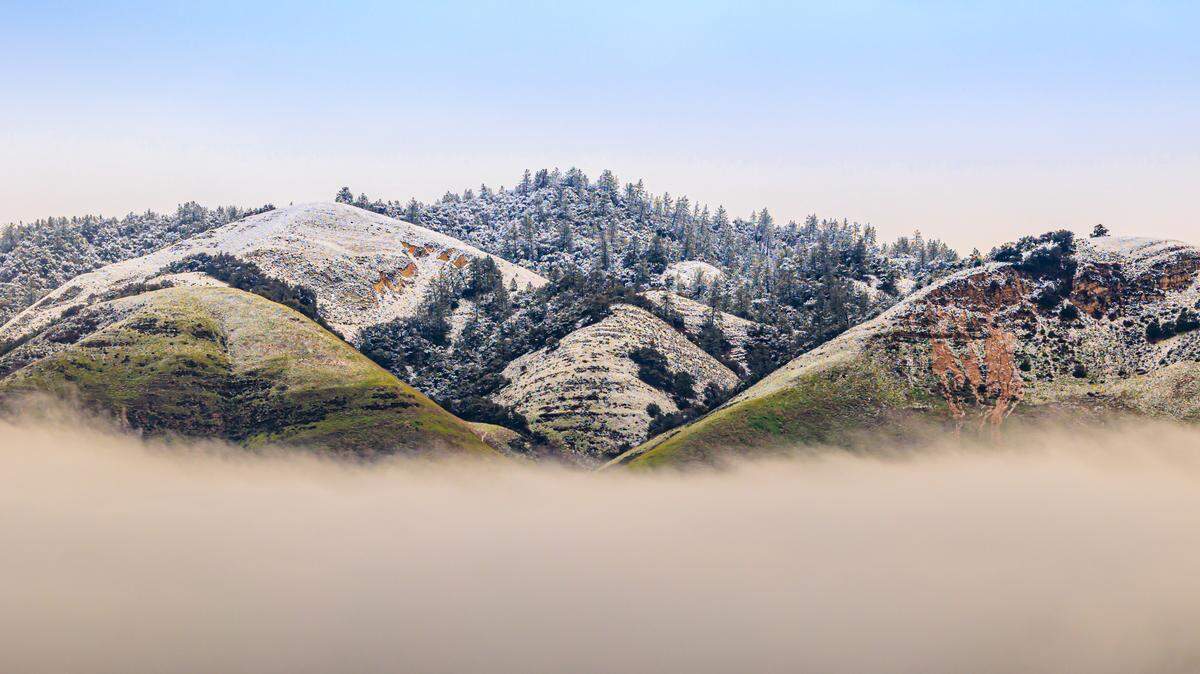 Michael Toews shot this photo of snow in the hills above Edna Valley on Saturday, Feb. 25, 2023.
