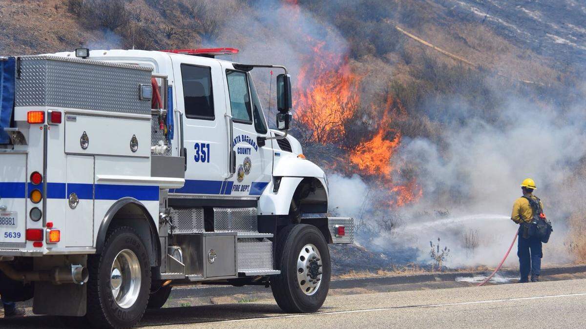 Firefighters responded Wednesday to a report of a 150-acre vegetation fire off Highway 1 near Gaviota, California. Evacuations are in progress, and fire crews say the blaze could grow to 1,000 acres.