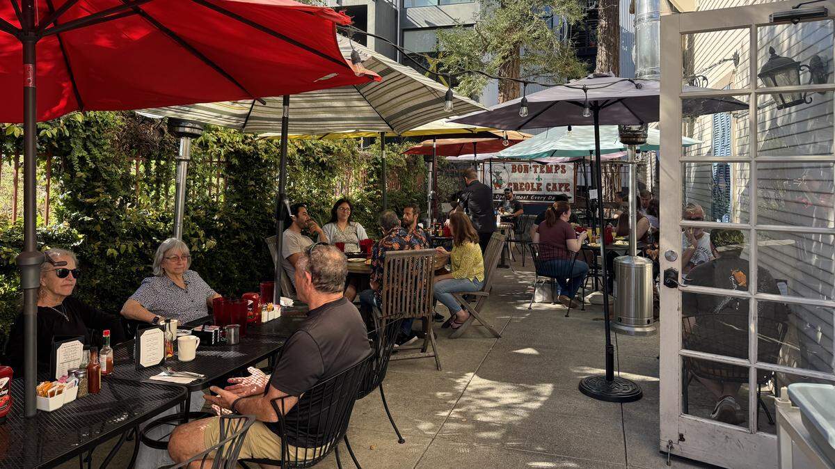 Bon Temps Creole Cafe offers indoor and outdoor dining options at 1819 Osos St. in San Luis Obispo. The back patio is seen here on March 14, 2026.