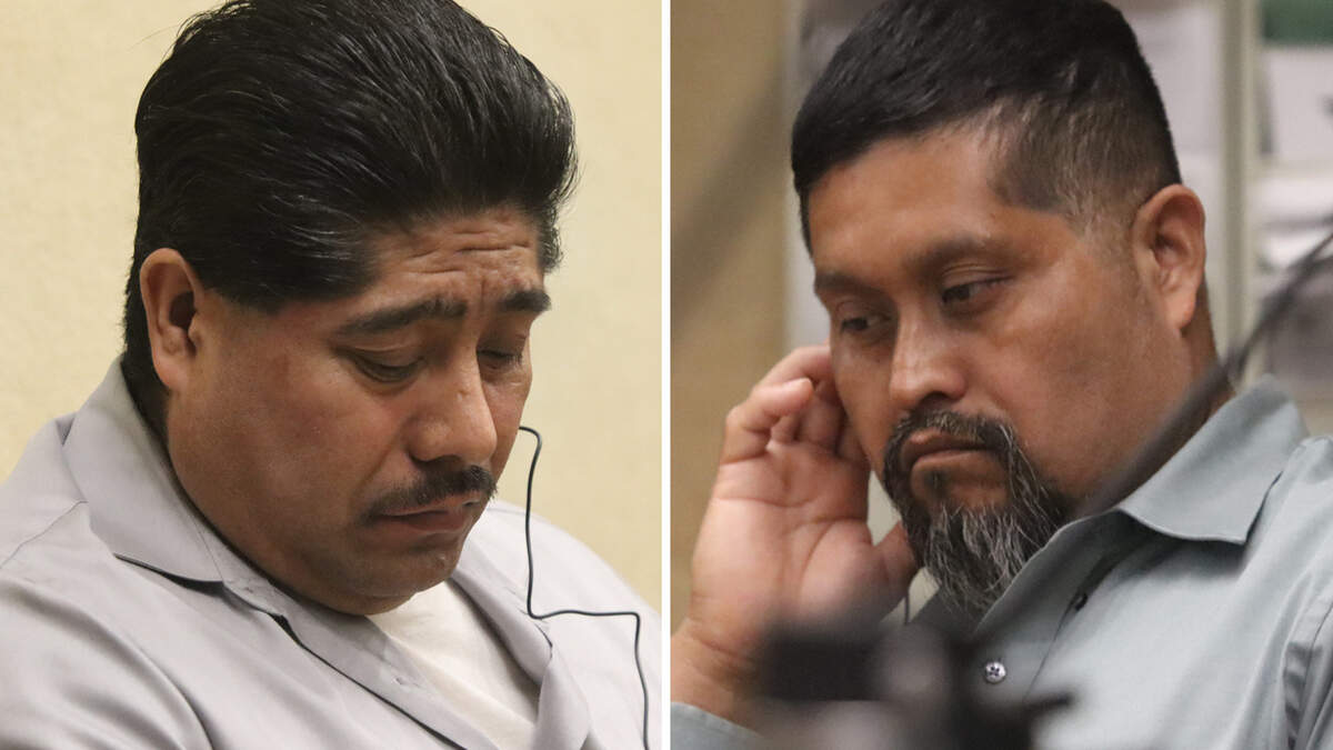 Celestino Soriano Ortiz, left, and his brother Alejandro Soriano Ortiz, seen here in court on June 25, 2026, are charged in connection to the alleged murder of Isabel Lucas Velasco, believed to be Alejandro’s former girlfriend. They were also both charged in connection to alleged arson of her vehicle and forging green cards.