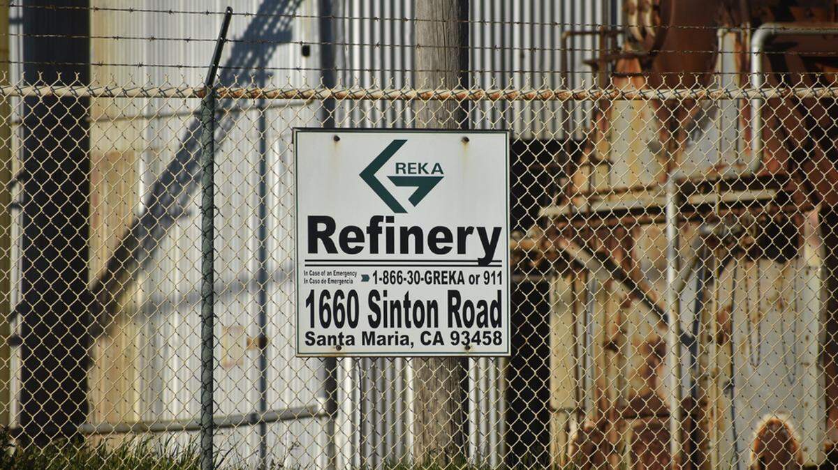 A refinery owned by Greka Oil & Gas, now known as HVI Cat Canyon, sits on Sinton Road, west of Santa Maria. A federal judge ordered the Central Coast firm to pay $65 million for gross negligence.