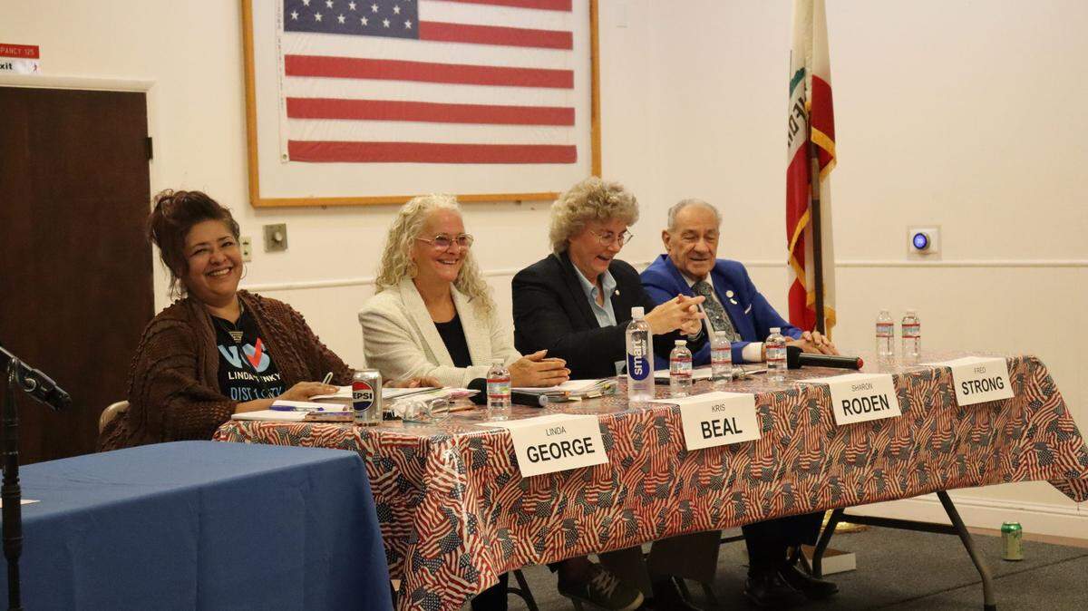 Paso Robles City Council candidates participated in a forum where they discussed everything from tourism to homelessness to infrastructure in their town. District 1 candidates Linda George, Kris Beal and Sharon Roden alongside the unopposed District 4 candidate Fred Strong answered the first round of questions.