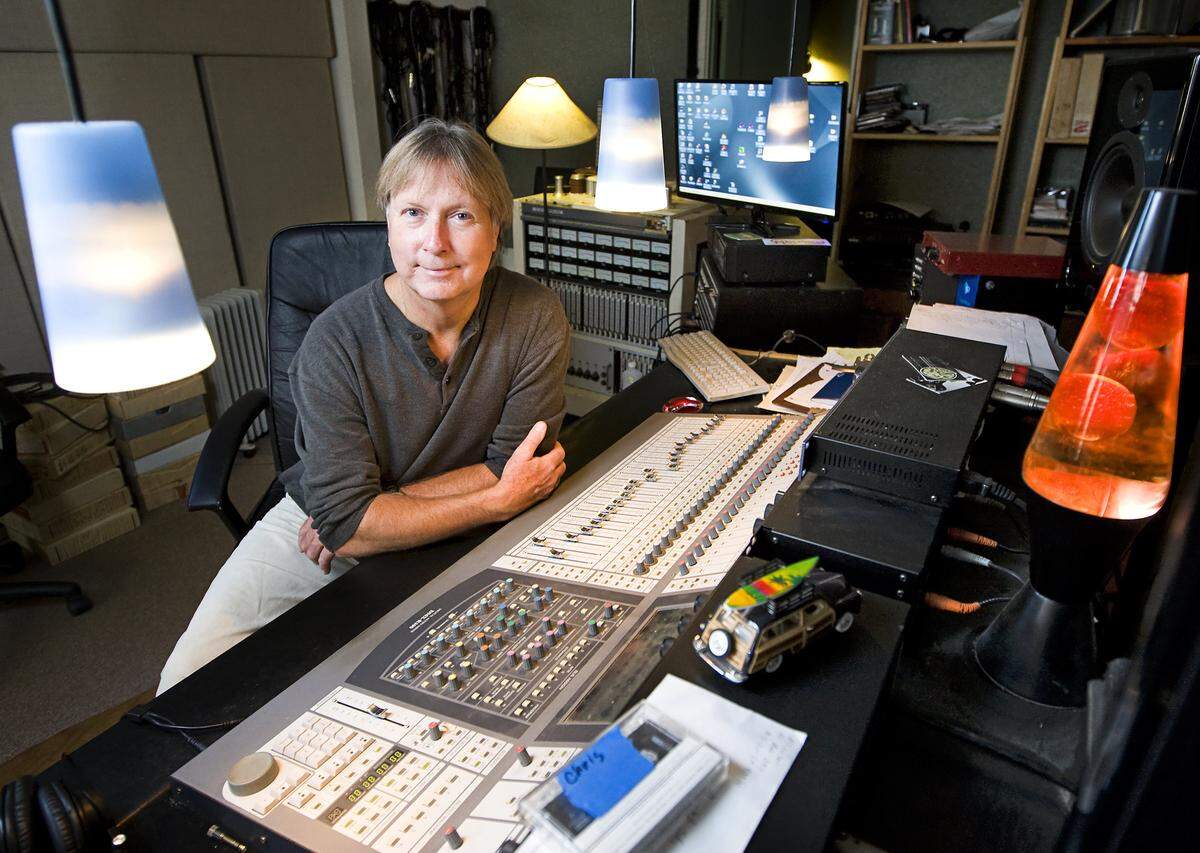 Steve Crimmel poses for a picture at Painted Sky Studios in 2014.