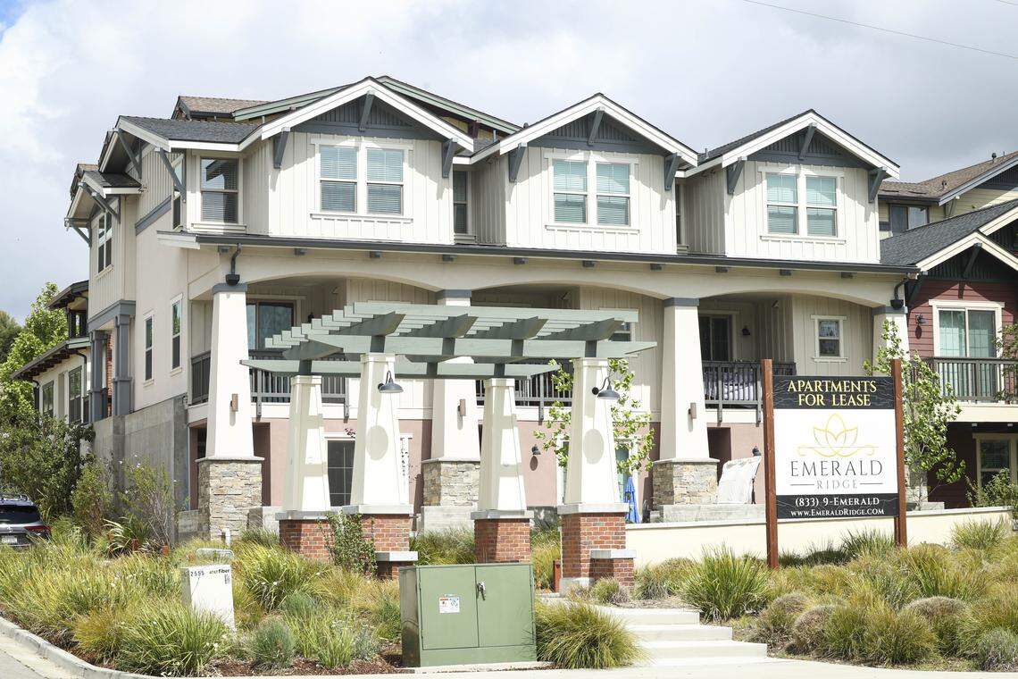 The Emerald Ridge Apartments on El Camino Real in Atascadero are leasing units, seen here on April 21, 2026.