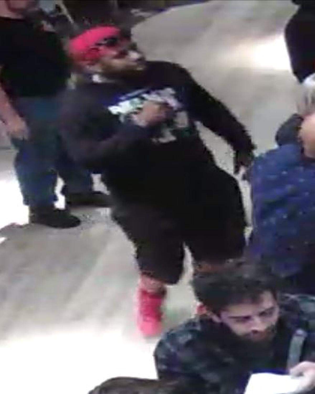 The man in the red hat is suspected to have participated in a bar fight inside Mr. Ricks in Avila Beach on May 13, 2023.
