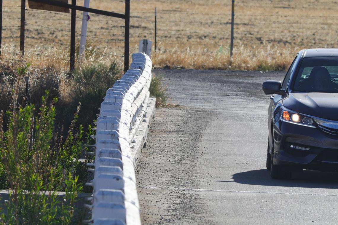 The 1936 Parkfield-Coalinga Bridge south of town has bent from years of geologic torsion. Standing on the North American plate, the Pacific plate across the bridge is moving to the right.