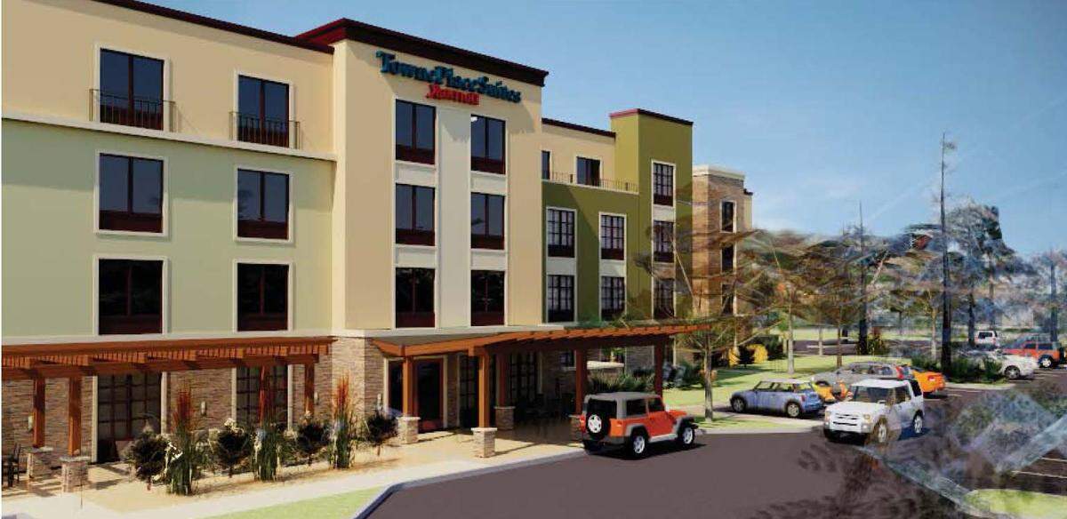 A rendering of the incoming new TownPlace Suites by Marriott hotel on Calle Joaquin in San Luis Obispo. The hotel is under construction currently, with a goal to open by the end of summer.