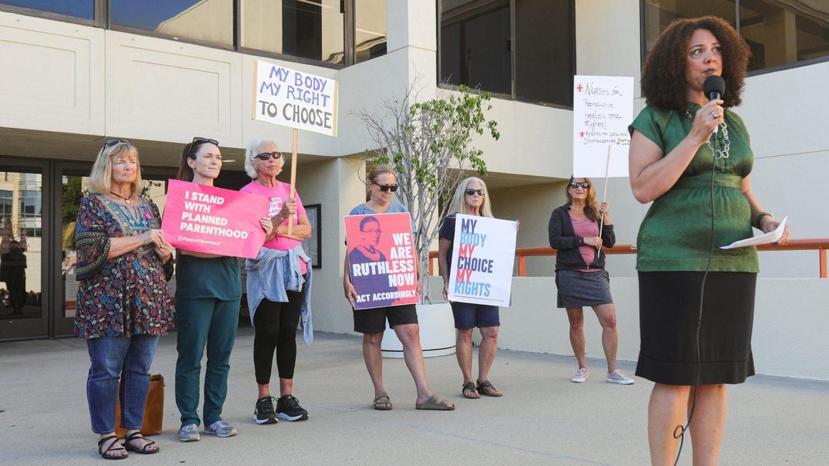 San Luis Obispo Mayor Erica Stewart spoke of her disappointment in the ruling and renewed determination to see access to health services and abortion provided for under-served communities.