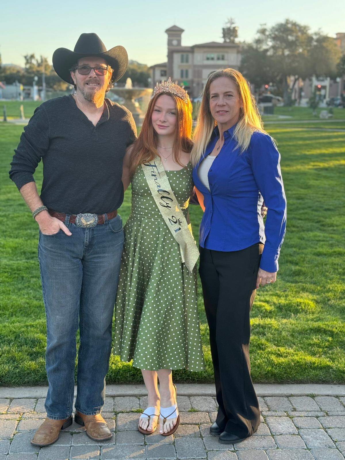 Trista Loftus Stordahl, here with parents Tierra and Timothy Loftus Stordahl, celebrated her 21st birthday with her family in March.