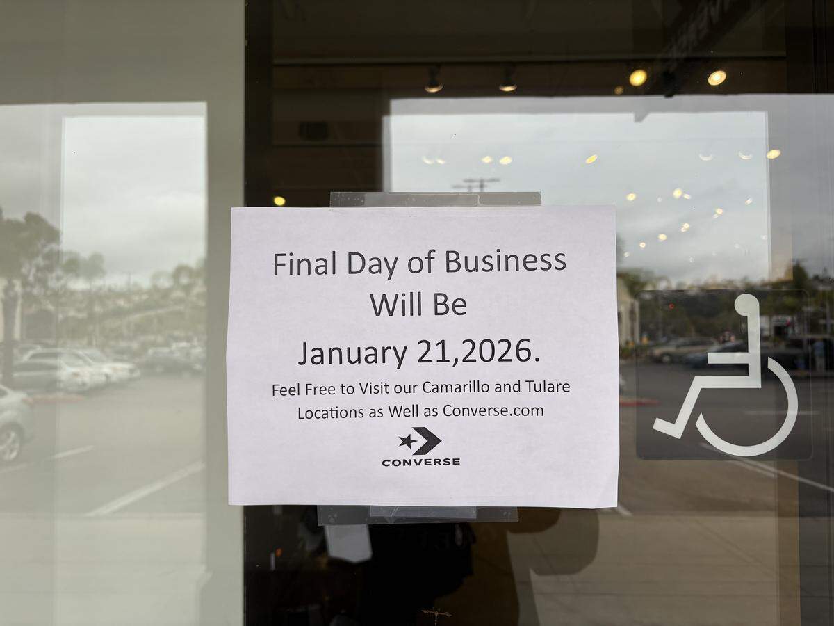 The Converse location at the Pismo Beach Premium Outlets was set to close on Jan. 21, 2026.