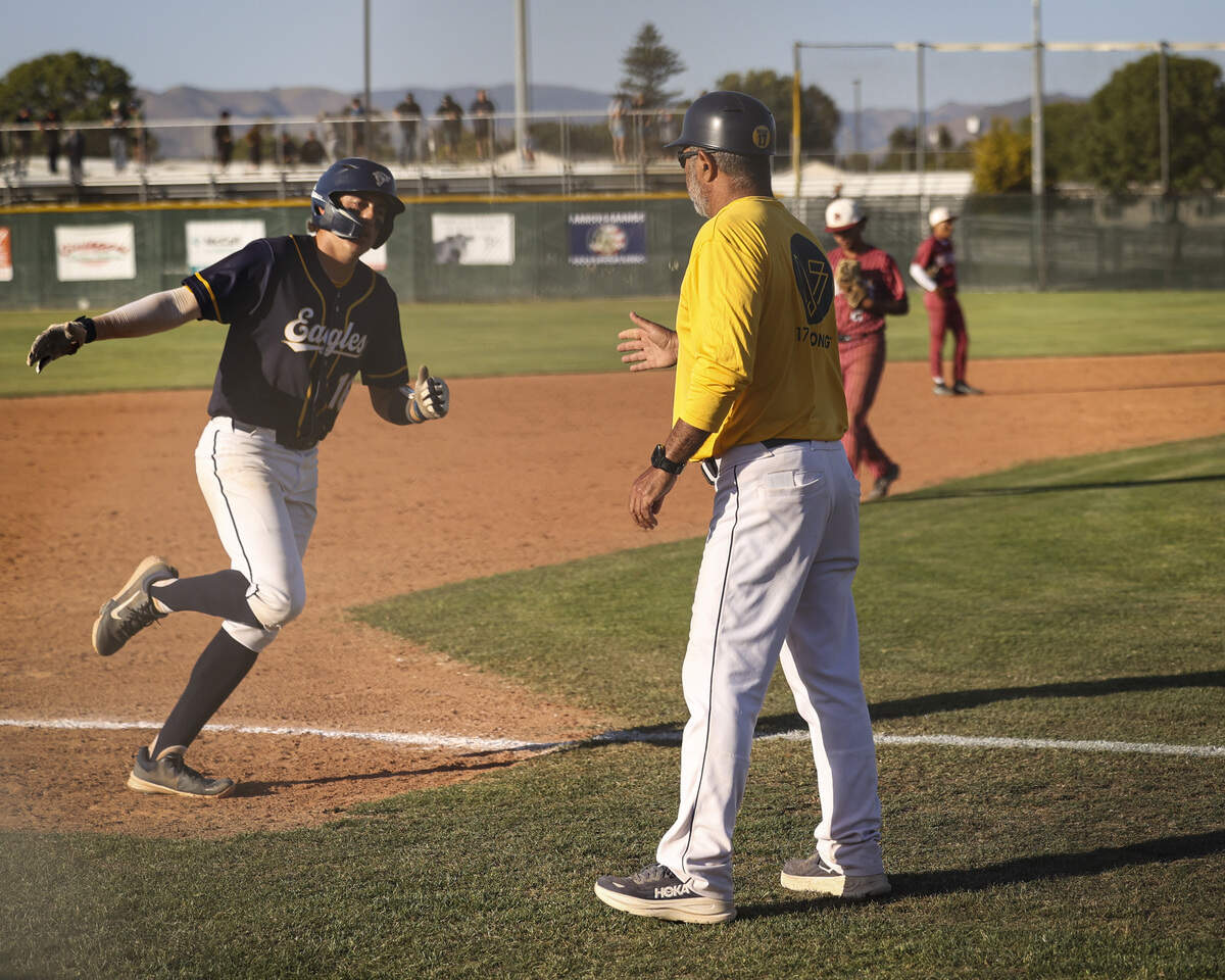 Ruben Servin rounds the bases after a home run. Arroyo Grande beat Paso Robles 9-3 in the second round of the CIF Central Section Division II Championship playoffs May 19, 2026.