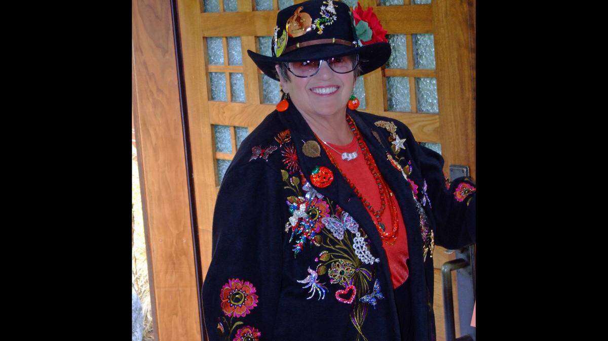 Cambrian columnist Kathe Tanner is dressed up as a pun-inspired pin-up girl for Halloween in 2012.