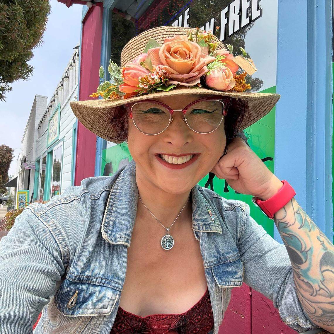 Willow Kawamoto, 54, poses for a photo. She is concerned Donald Trump’s reelection could impact her access to gender-affirming care in San Luis Obispo County.