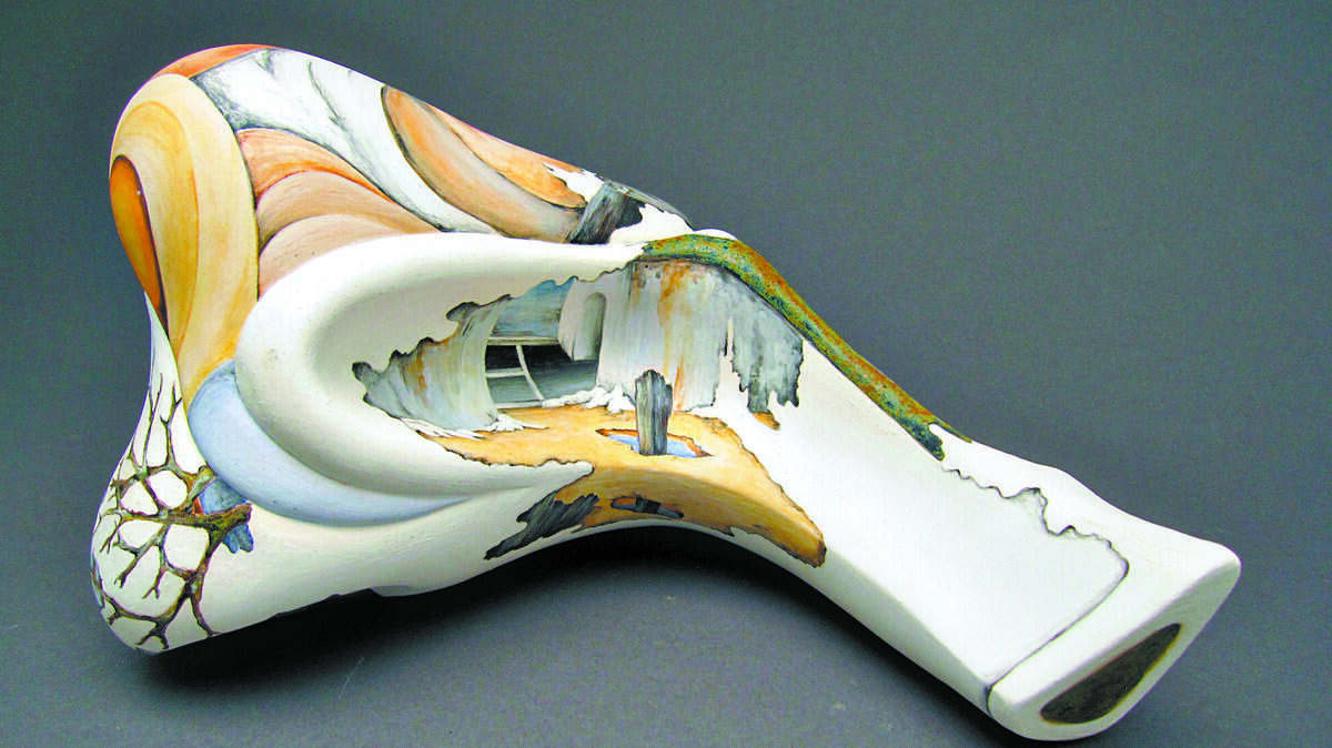 This piece is among those on display at ‘Dimensions,’ a show at SLOMA through Oct. 12.
