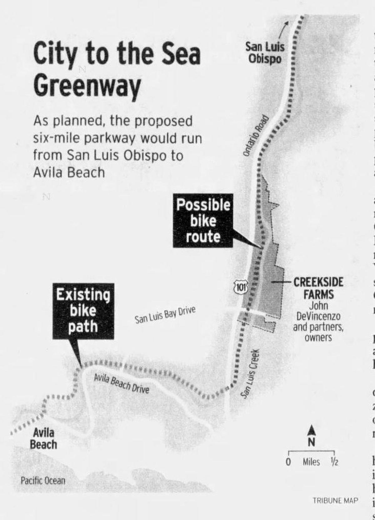 Map of the proposed exctention of Bob Jones Trail from 1999 story.