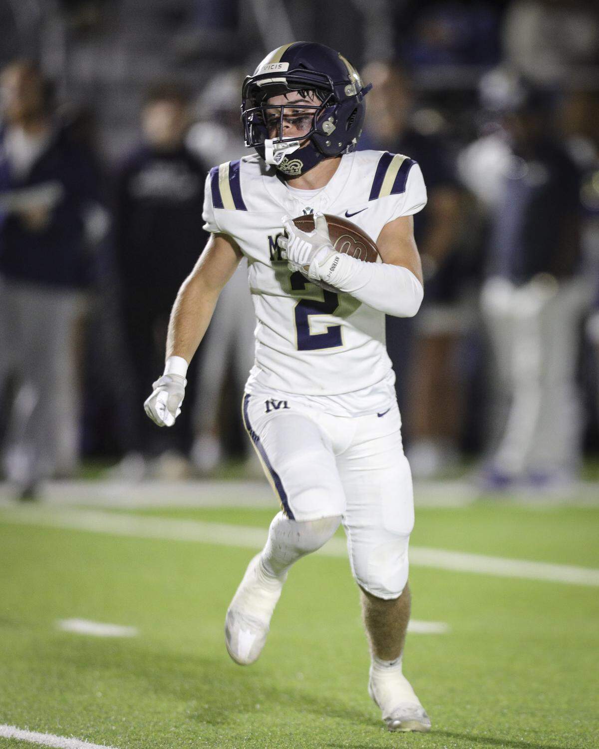 Joe Villa carries for the Royals. Paso Robles beat Mission Prep 27-13 on Oct. 22, 2025.
