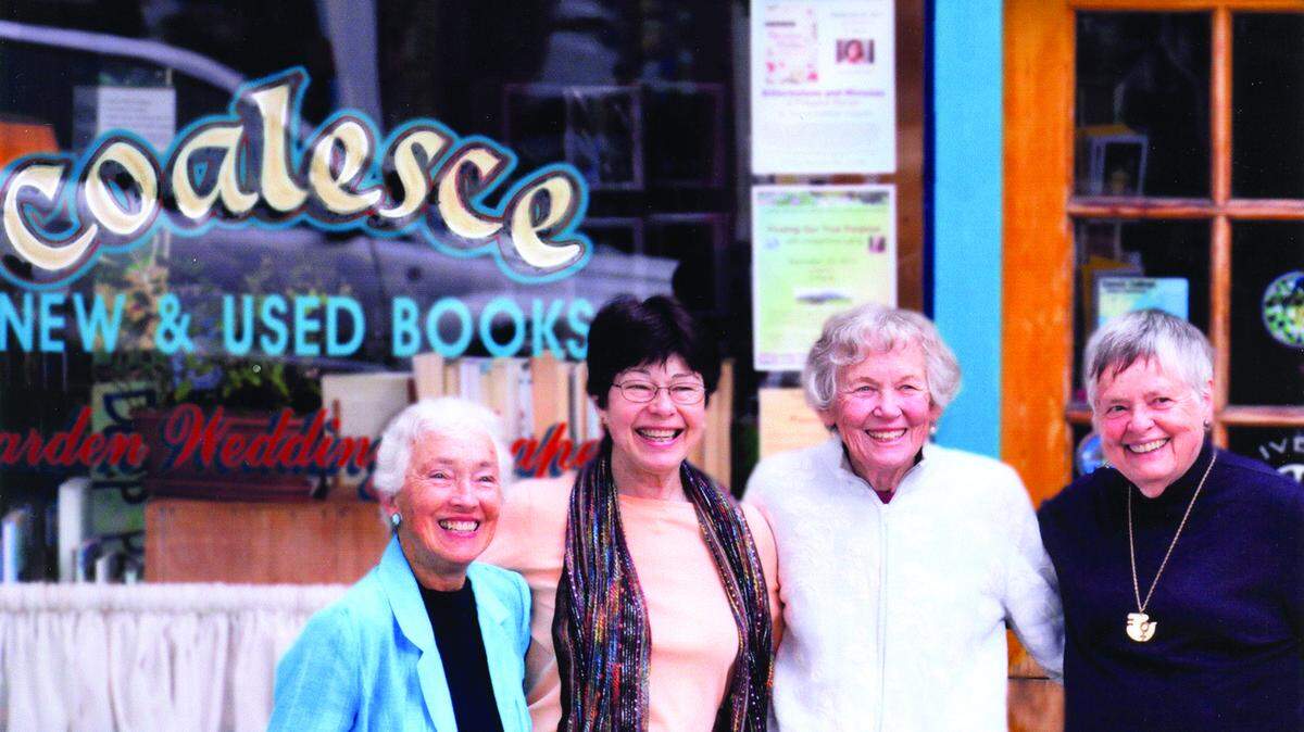 The authors of 'Where Our Palms Rest,' are, from left to right, Bonnie Young, Beverly Boyd, Joanne Rusch and Carol Alma McPhee.