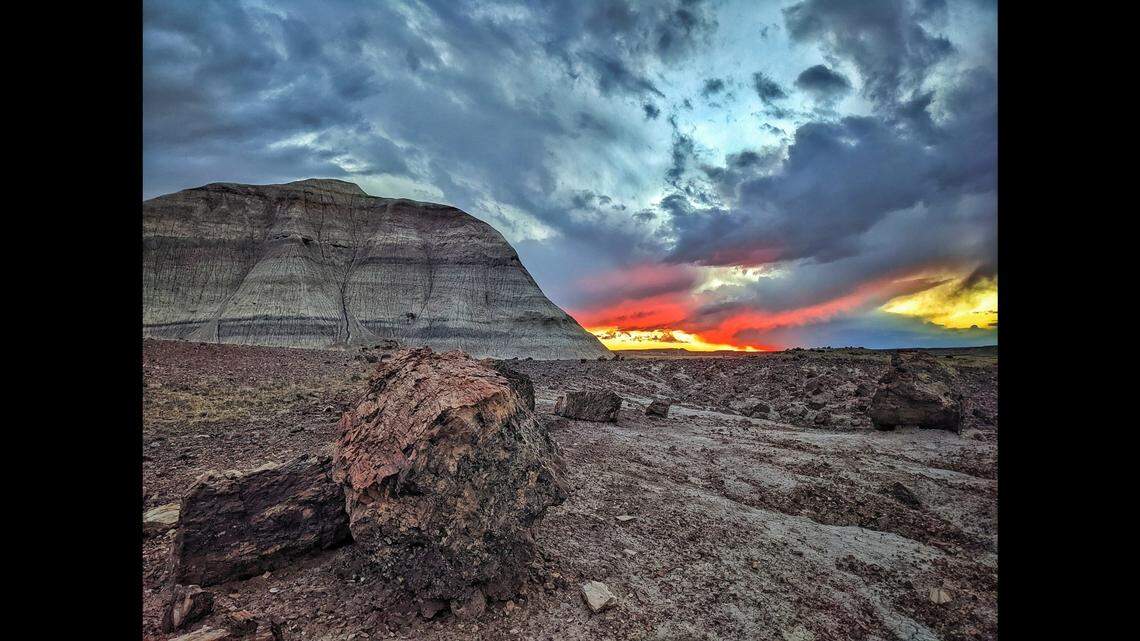 Staff at Petrified Forest National Park in Arizona found a mysterious tin box and pried it open to discover it contained decades old cosmetics.