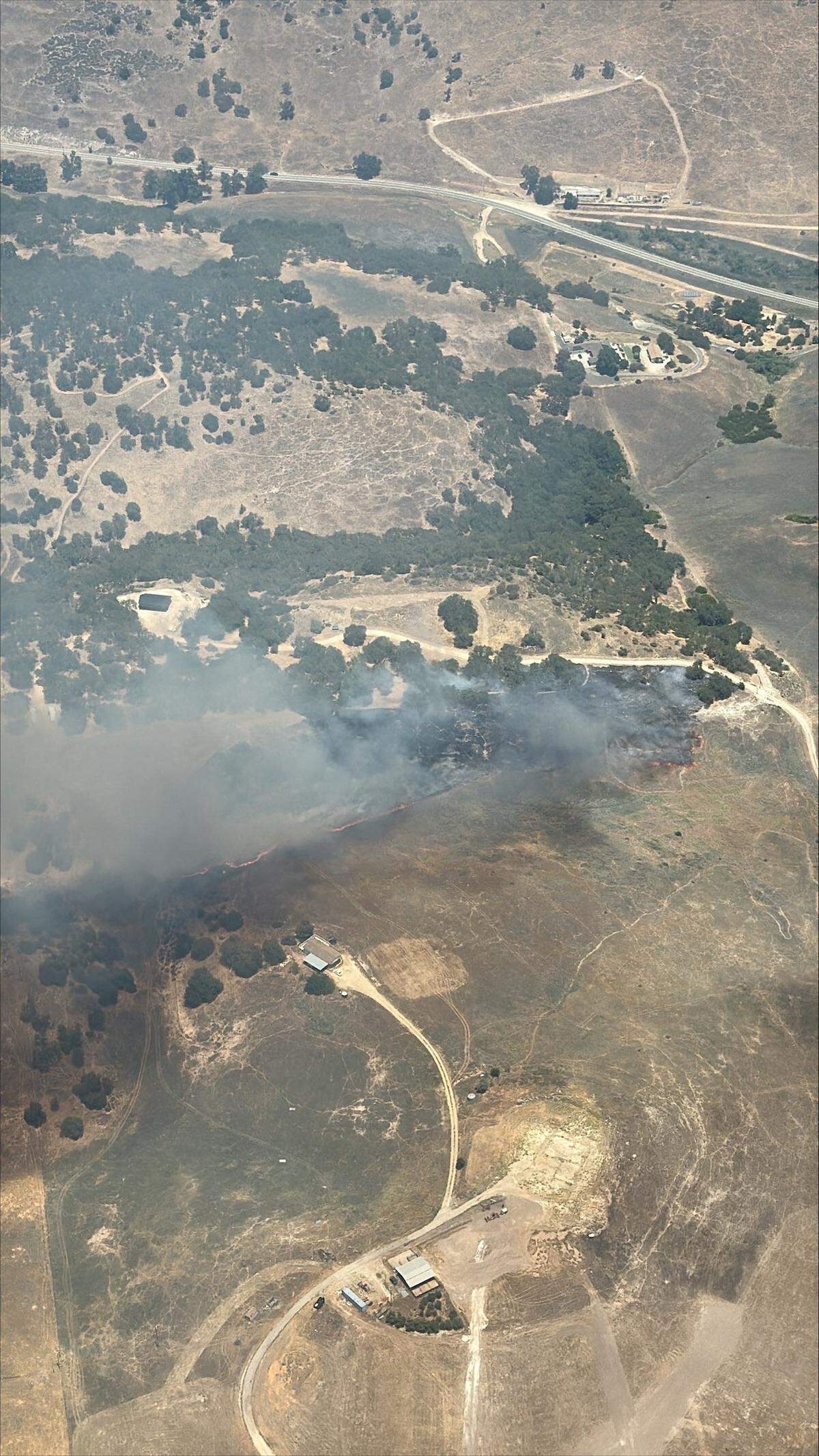 A vegetation fire burned 38 acres in northern San Luis Obispo County on June 13, 2025.