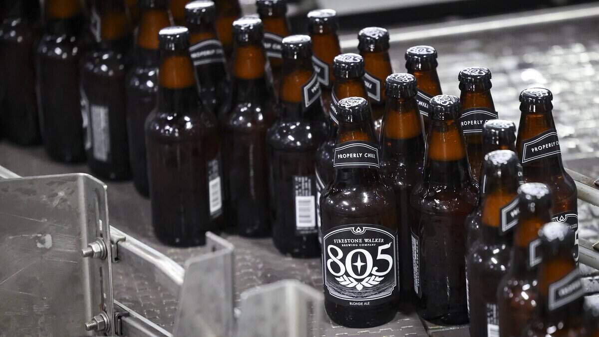 The flagship 805 beer is bottled at the Firestone Walker brewery in Paso Robles, seen here on April 14, 2026.