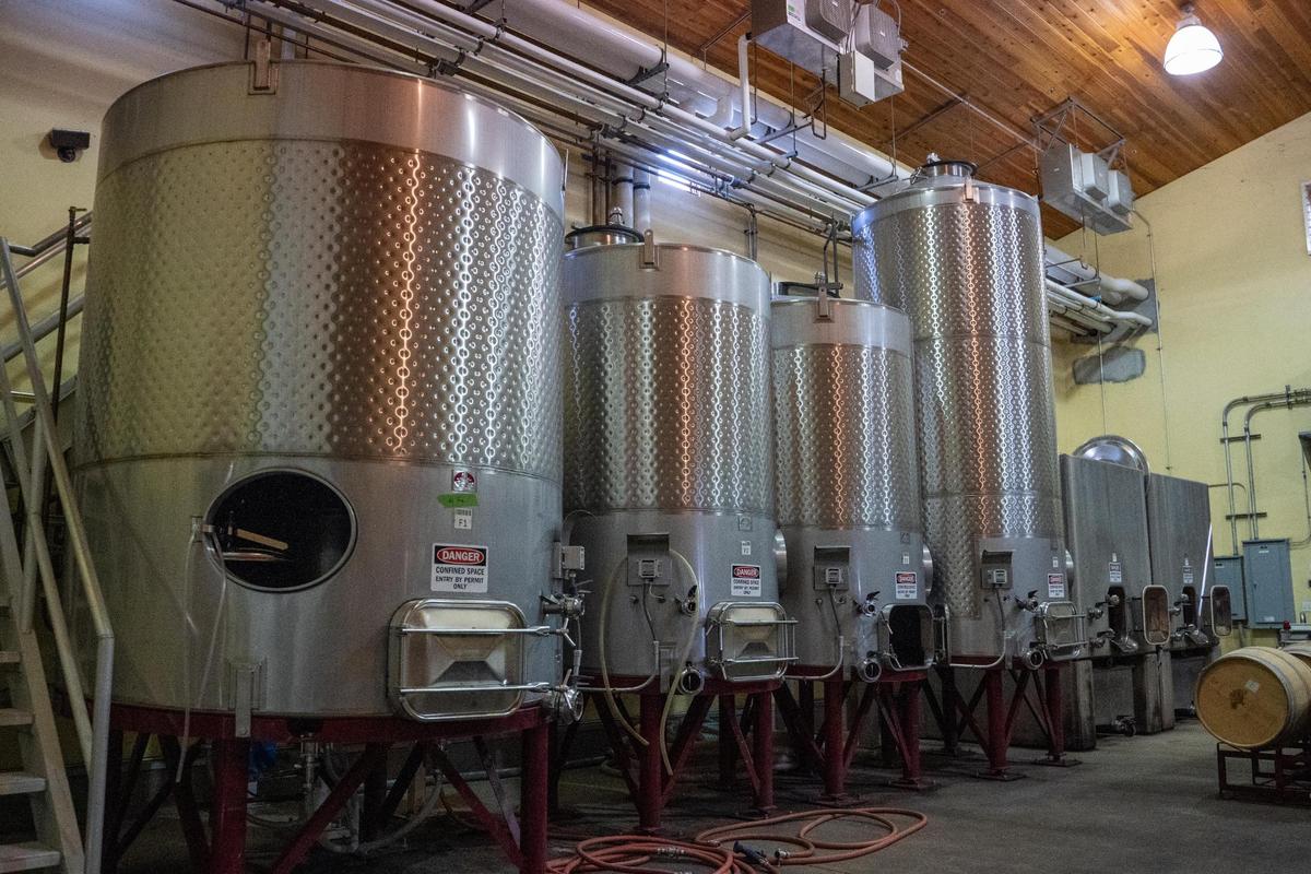 Villa San-Juliette’s 100-acre vineyard grows, mashes and ferments 12 varietals of wine, and features a fully operational winery, tasting room and two large barrel rooms, pictured Friday, May 2, 2025.