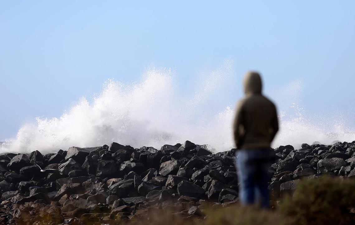Lots of people went to see the Christmas Eve storm surge in Morro Bay Harbor.