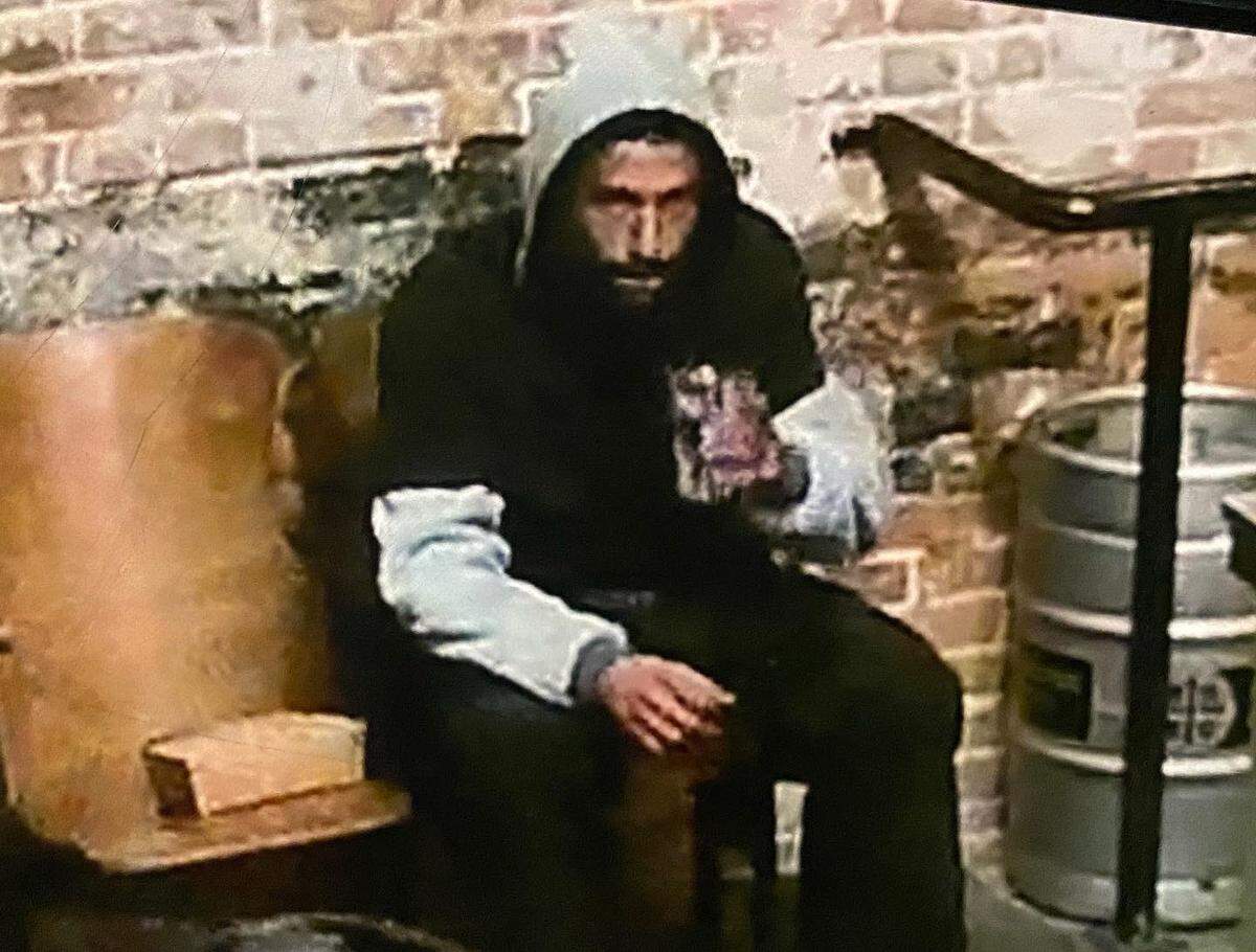 The San Luis Obispo Police Department is asking the public to help identify a person suspected of vandalizing a local Wingstop on Jan. 24, 2023, in downtown San Luis Obispo.