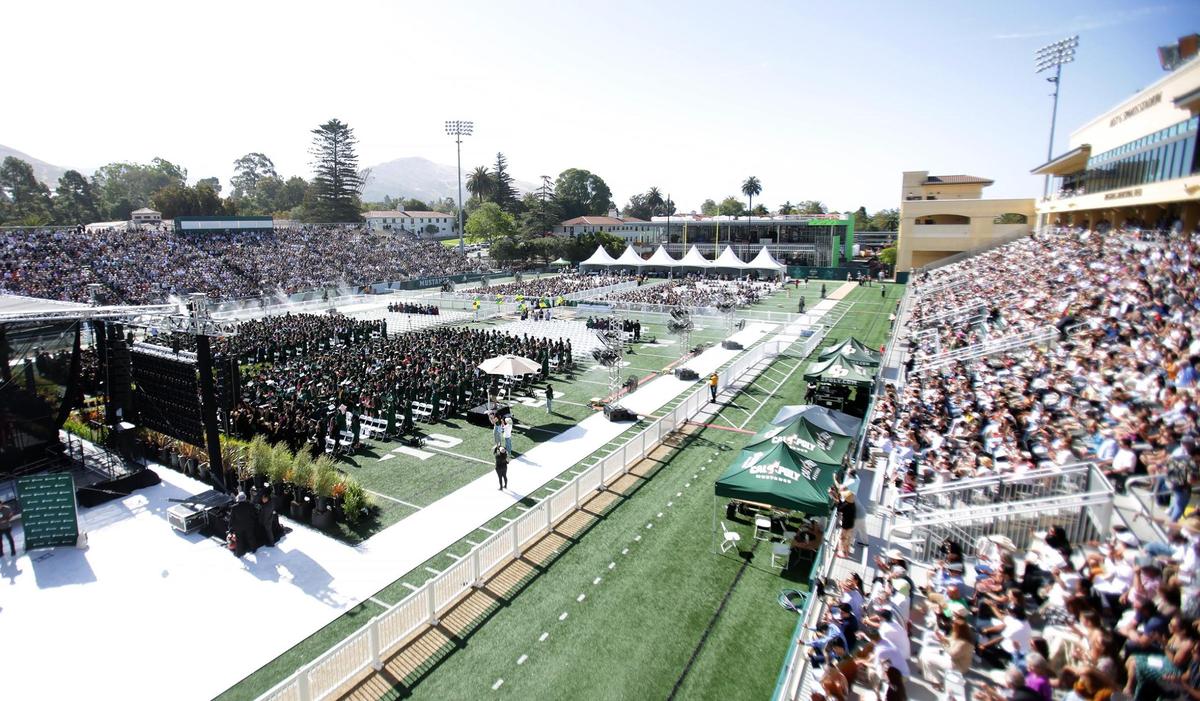Cal Poly in San Luis Obispo celebrated the Class of 2025 with commencement ceremonies the weekend of June 14, 2025. The university’s six colleges had a total of 6,821 graduates.