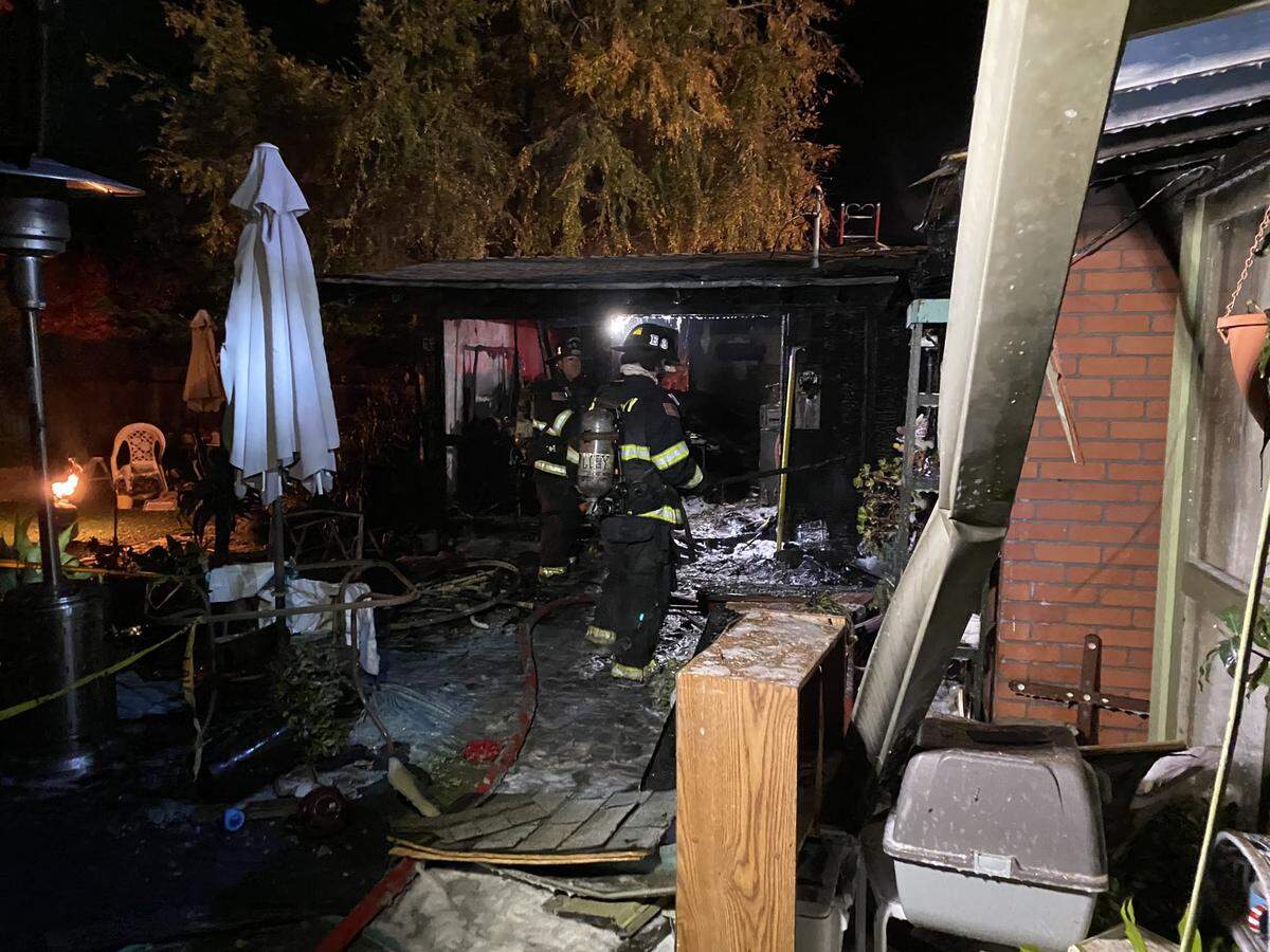 A person was displaced after their San Luis Obispo home caught on fire early Sunday, Jan. 9, 2022.