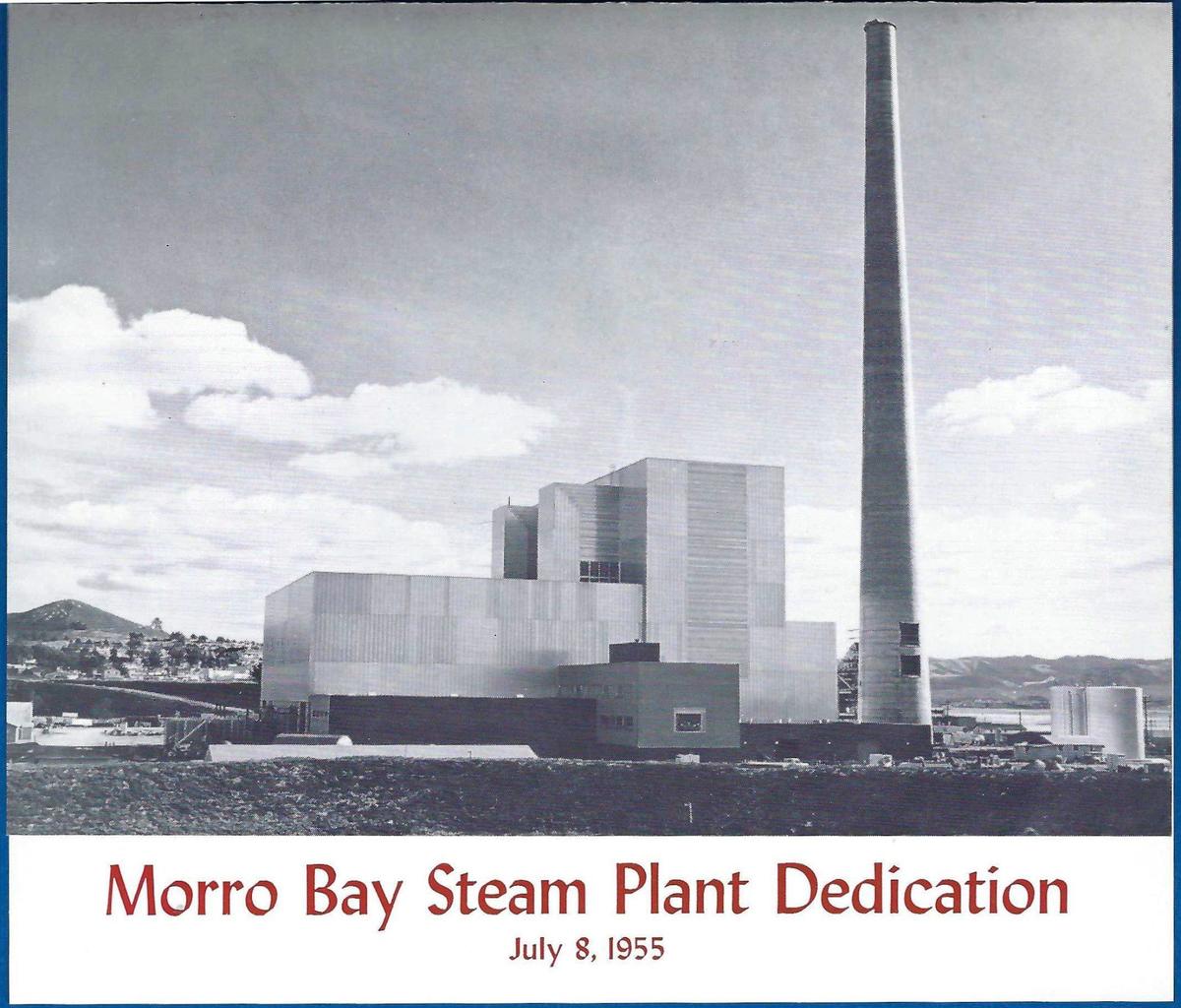 PG&E dedicated the Morro Bay Power Plant July 8, 1955. The initital facility had two generating units sharing one smoke stack. The $44 million plant could generate 300,000 kilowatts, enough to power the city of San Francisco.