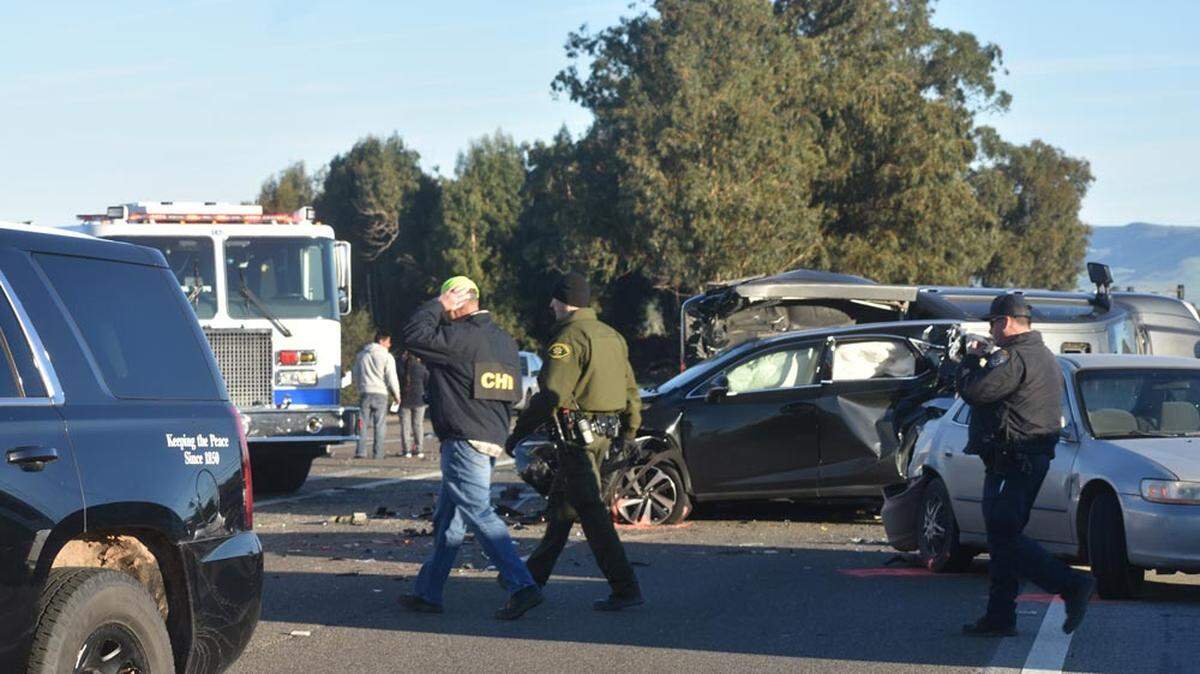 Two people were killed and as many as eight others were injured Thursday in a crash on Highway 135 in Orcutt involving a big-rig.