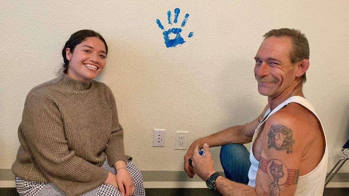 A new mural was commissioned at both El Camino Homeless Shelter campuses in Atascadero and Paso Robles, made of hand prints of successfully housed 90-day residential shelter program graduates.