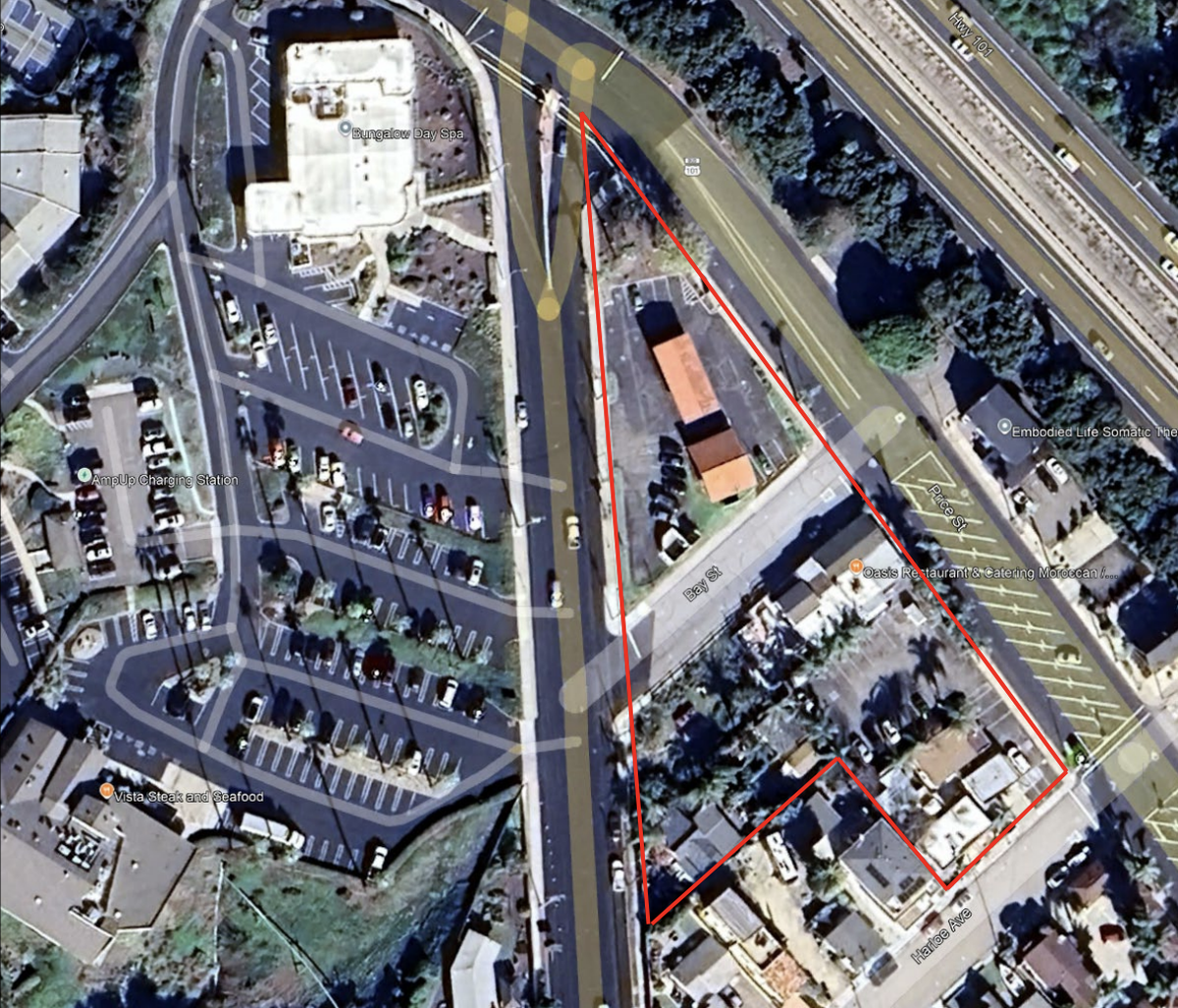 Developer Coastal Community Builders is looking to get the Pismo Beach Planning Commission’s approval for a new mixed-use “gateway” project at the intersection of Price and Dolliver streets. The project would require the demolition of an existing deserted gas station, around 10 residential units and a century-old building formerly home to the Shell Cafe.