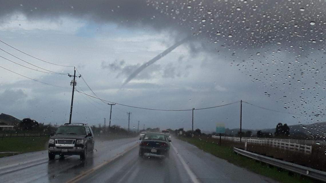 A funnel cloud was spotted over Los Osos on Wednesday, March 14, 2018.